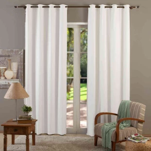 Cortina blackout branca pvc antialérgico 2,30 x 2,80 - m&c cortinas. ambiente