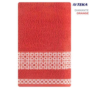 Toalha de banho felpuda 95% algodão 65cm x 135cm diamante orange - teka. principal