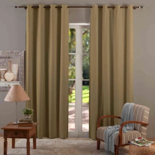 Cortina blackout caqui pvc antialérgico 2,30m x 2,80 - m&c cortinas. ambiente