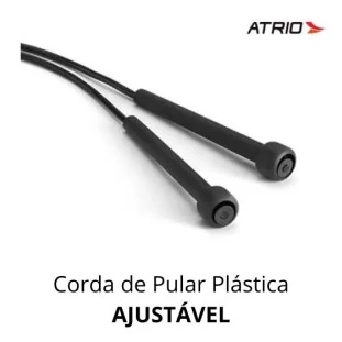 Corda de pular plástica preta atrio. frontal