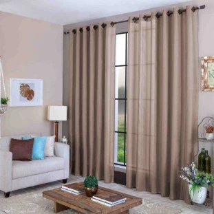 Cortina amanda caqui 1,80 x 3,00m - m&c cortinas. ambiente