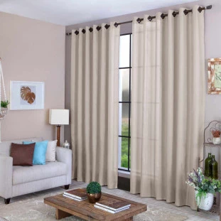 Cortina amanda palha 1,80m x 3,00m - m&c cortinas - ambiente