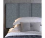 Cabeceira estofada modular queen linho cinza - bella arte. detalhe