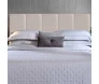 Cabeceira estofada modular casal linho areia - bella arte. parede
