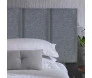 Cabeceira estofada modular solteiro linho cinza - bella arte. detalhe