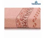 Toalha de banho felpuda 100% algodão 68cm x 135cm kênia damasco - valletex. detalhe