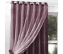 Cortina café camila com renda 2,70m x 3,00m - m&c cortinas. detalhe1