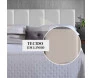 Cabeceira estofada modular casal linho areia - bella arte.  tecido