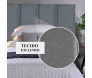 Cabeceira estofada modular casal linho cinza - bella arte. tecido
