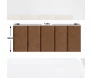 Cabeceira estofada modular casal corino caramelo - bella arte. dimensão