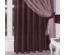 Cortina café camila com renda 2,70m x 3,00m - m&c cortinas. barra