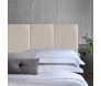 Cabeceira estofada modular casal linho areia - bella arte. detalhe