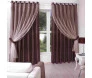 Cortina café camila com renda 2,70m x 3,00m - m&c cortinas. ambiente
