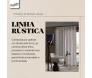 Cortina rústica fenícia efeito linho 3,00m x 1,70m  latte. linha