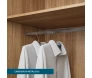 guarda-roupa casal 6 portas 3 gavetas. cabide