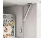 armário de cozinha 4 portas 3 gavetas branco. pistão