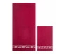 Kit toalha de banho e rosto diamante litoral vermelho. aberta