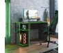 mesa gamer escrivaninha preto fosto e verde.ambiente