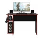 MESA GAMER ESCRIVANINHA PRETO FOSCO/VERMELHO -frontal